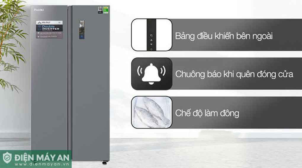 Tủ lạnh Funiki Inverter 535 lít Side By Side HR SS8535SDG